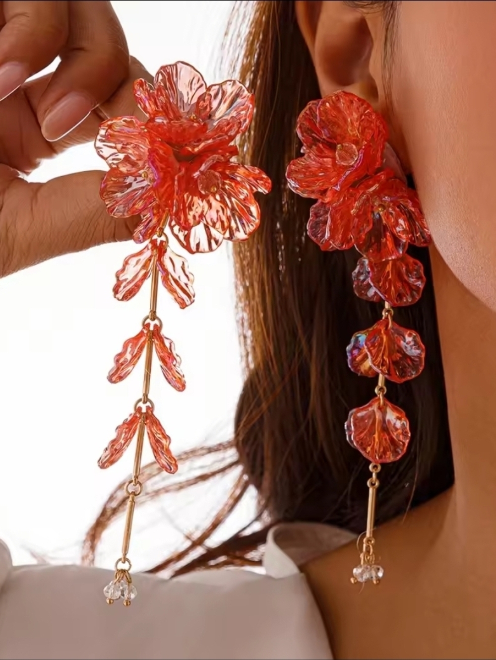 💕▪️Camila Coelho▪️ Pink Scallop Floral Drop Earrings